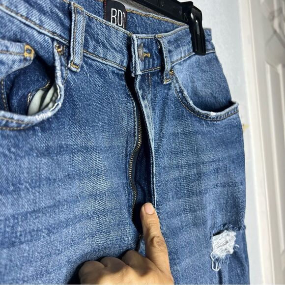 BDG Urban Outfitters Stretch High-Rise Flare Distresses Blue Women Jeans Sz 28 - Picture 8 of 12